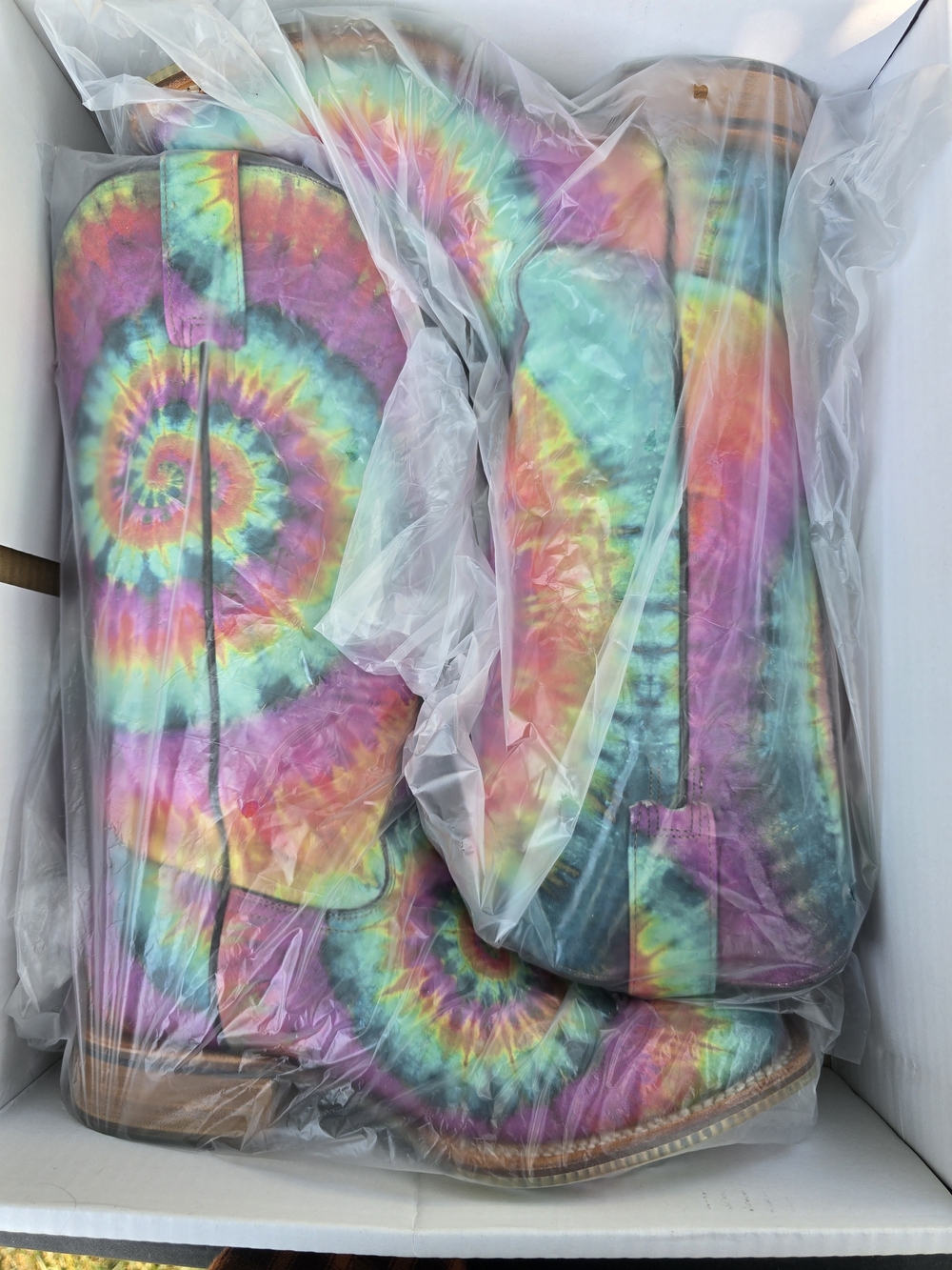 Tin Haul Groovy Tie Dye Cowboy Boots - Picture 7 of 7